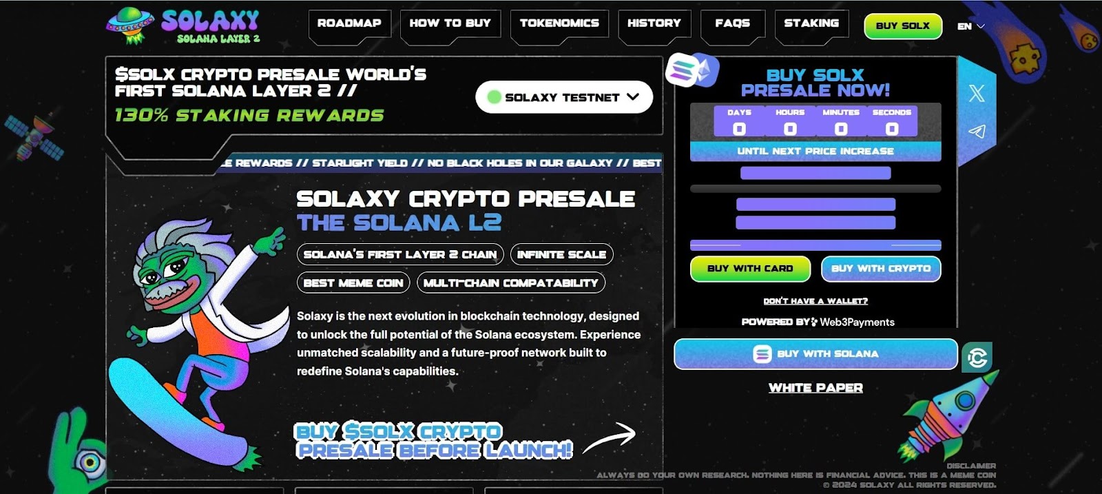 Solaxy ($SOLX): Solana Layer‑2 Presale with 130% Staking Rewards