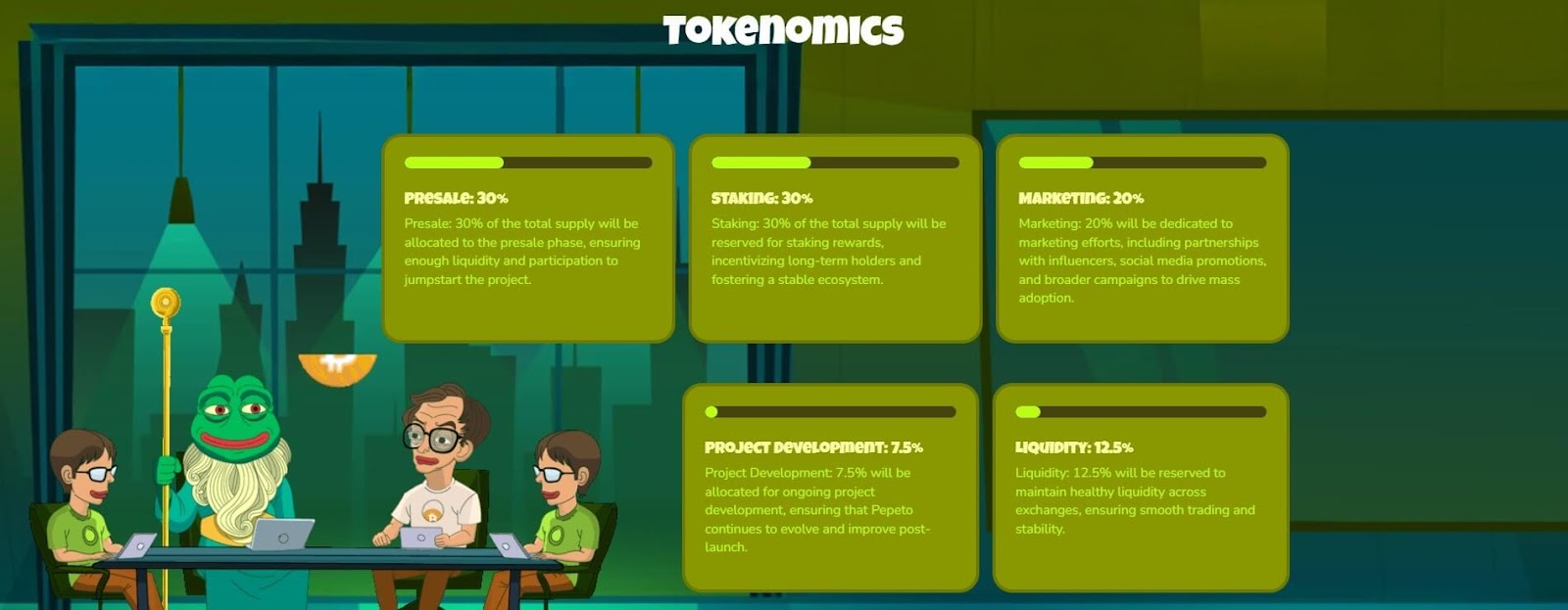 Pepeto Tokenomics & Presale Structure